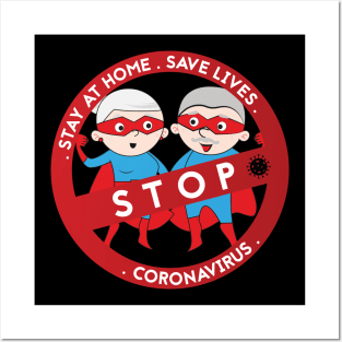 Stop coronavirus - seniors 2 Posters and Art